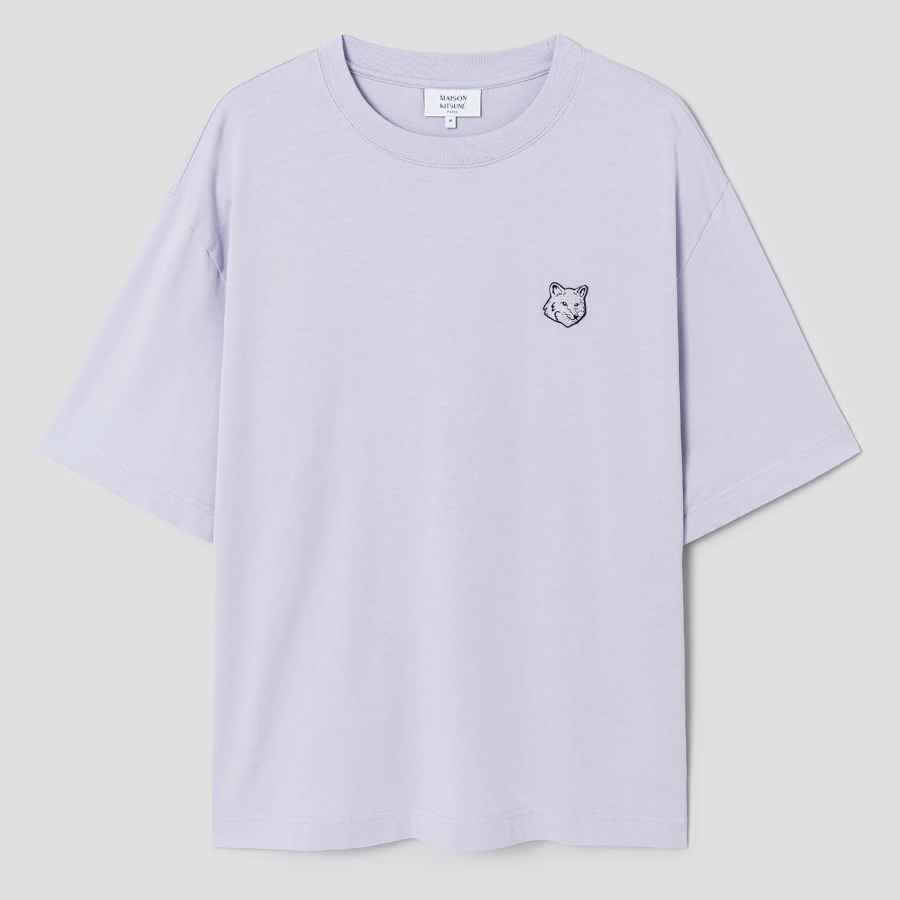 Maison Kitsune Men Bold Fox Head Patch Oversize Tee Shirt - Soft Mauve