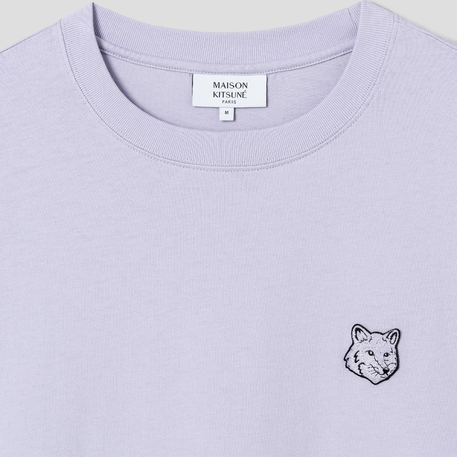 Maison Kitsune Men Bold Fox Head Patch Oversize Tee Shirt - Soft Mauve
