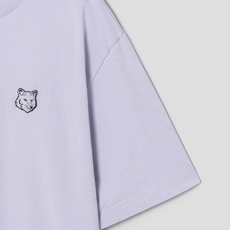 Maison Kitsune Men Bold Fox Head Patch Oversize Tee Shirt - Soft Mauve