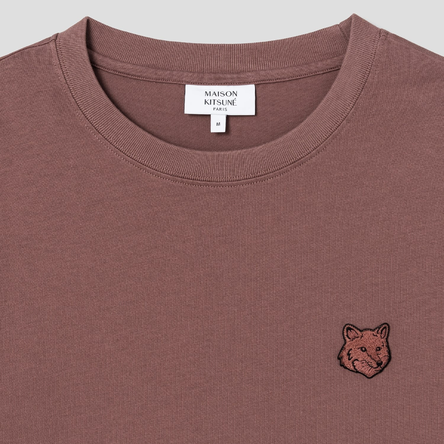 Maison Kitsune Men Bold Fox Head Patch Oversize Tee Shirt - Brunette