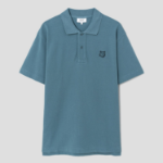 Maison Kitsune Men Bold Fox Head Patch Comfort Polo - Seine Blue