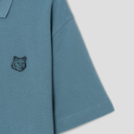 Maison Kitsune Men Bold Fox Head Patch Comfort Polo - Seine Blue