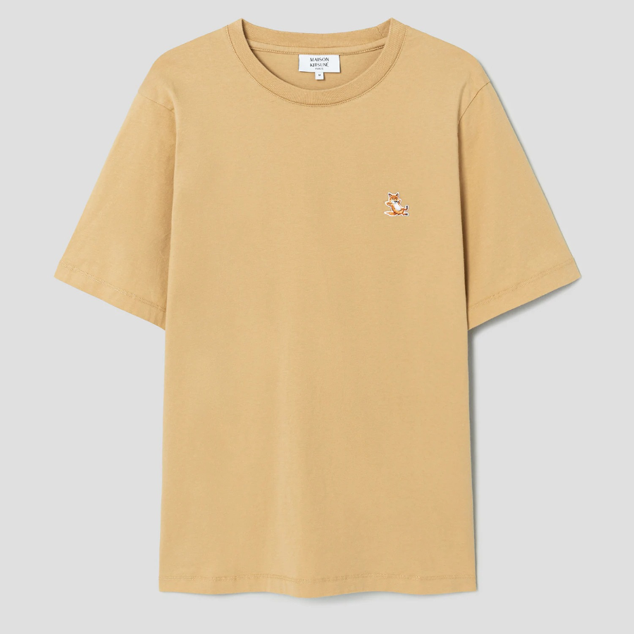 Maison Kitsune Men Chillax Fox Patch Regular Tee-Shirt - Goldie