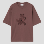 Maison Kitsune Men Speedy Fox Print Oversize Tee-Shirt - Brunette