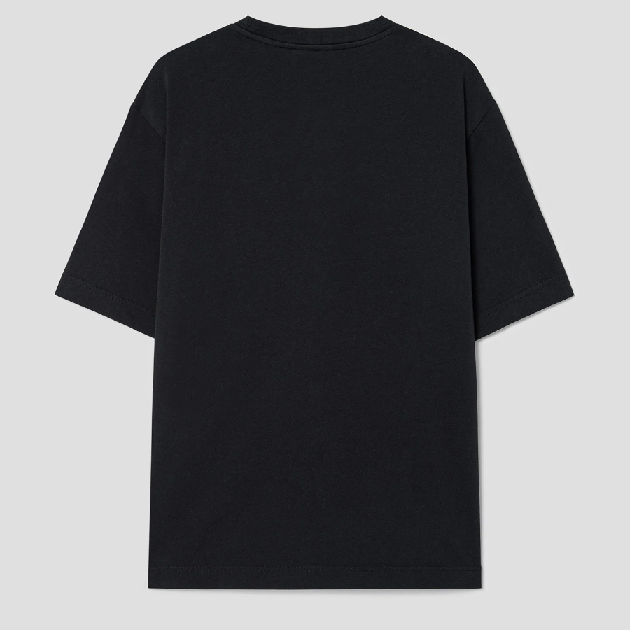 Maison Kitsune Men Bold Fox Head Patch Oversize Tee Shirt - Black