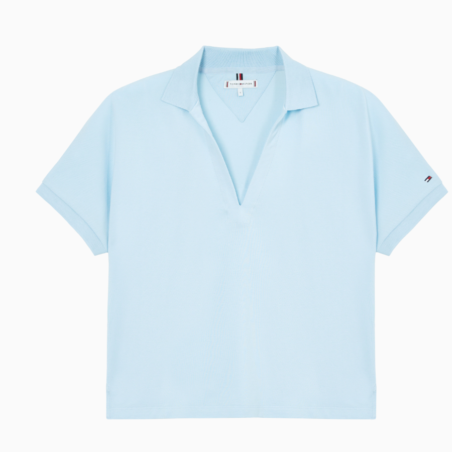 TOMMY HILFIGER [Official Headquarters] Open Collar Short Sleeve Polo Shirt