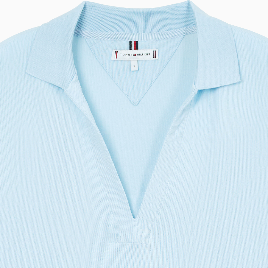 TOMMY HILFIGER [Official Headquarters] Open Collar Short Sleeve Polo Shirt