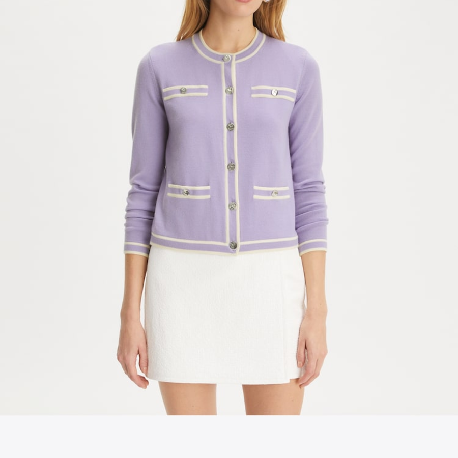 TORY BURCH Kendra Cardigan – Lavender