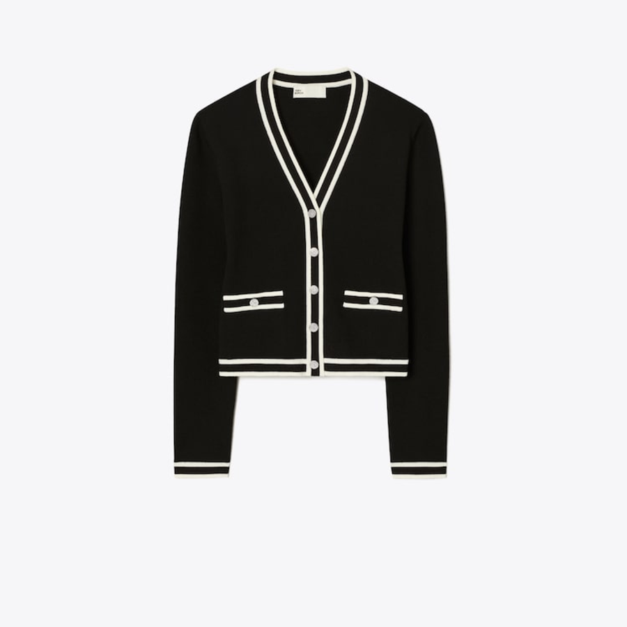 TORY BURCH Shrunken Kendra Cardigan – Black
