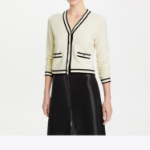 TORY BURCH Shrunken Kendra Cardigan – Ivory