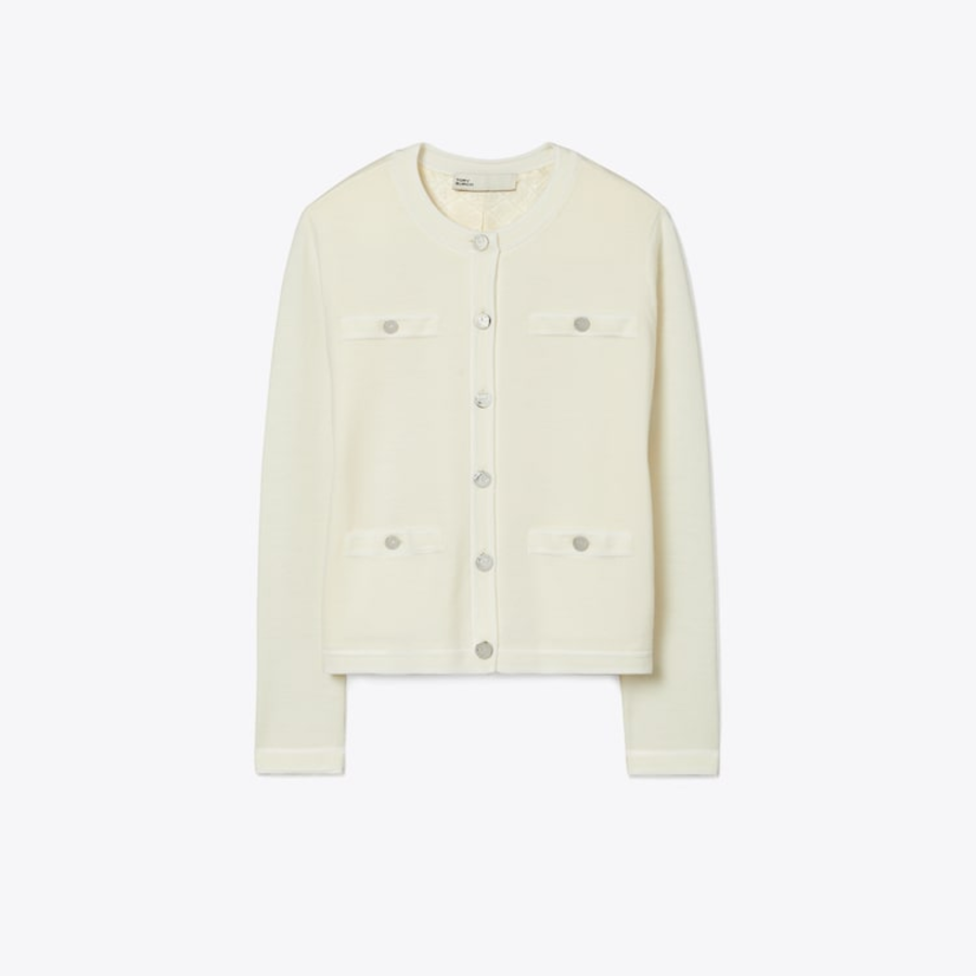 TORY BURCH Kendra Cardigan – Ivory