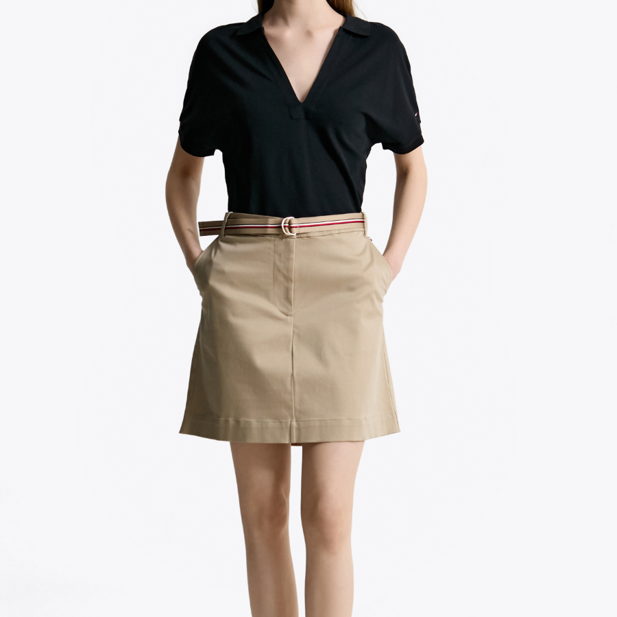 TOMMY HILFIGER [Official Headquarters] Open Collar Short Sleeve Polo Shirt T22F1TPI070WT1BDS