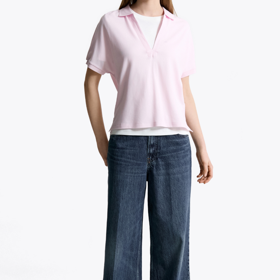 TOMMY HILFIGER [Official Headquarters] Open Collar Short Sleeve Polo Shirt