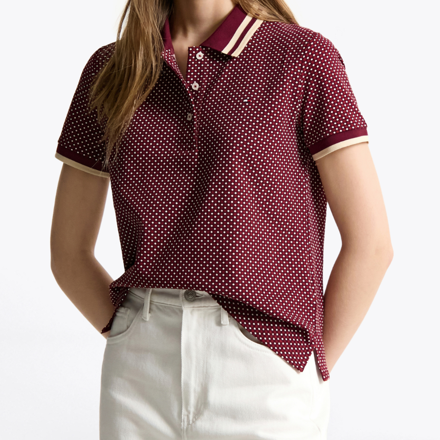TOMMY HILFIGER [Official Headquarters] All Over Print Polo Shirt