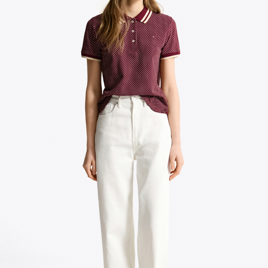 TOMMY HILFIGER [Official Headquarters] All Over Print Polo Shirt