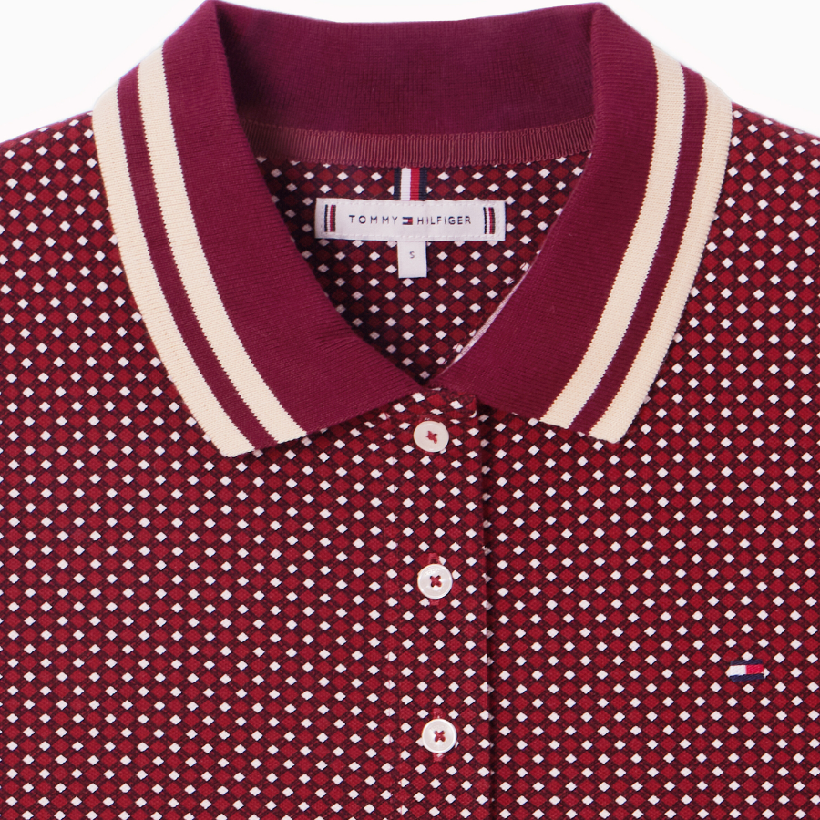 TOMMY HILFIGER [Official Headquarters] All Over Print Polo Shirt