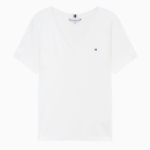 TOMMY HILFIGER [Official Headquarters] Slim V-neck Rib T-shirt