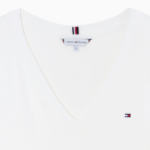TOMMY HILFIGER [Official Headquarters] Slim V-neck Rib T-shirt