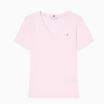 TOMMY HILFIGER [Official Headquarters] Slim V-neck Rib T-shirt