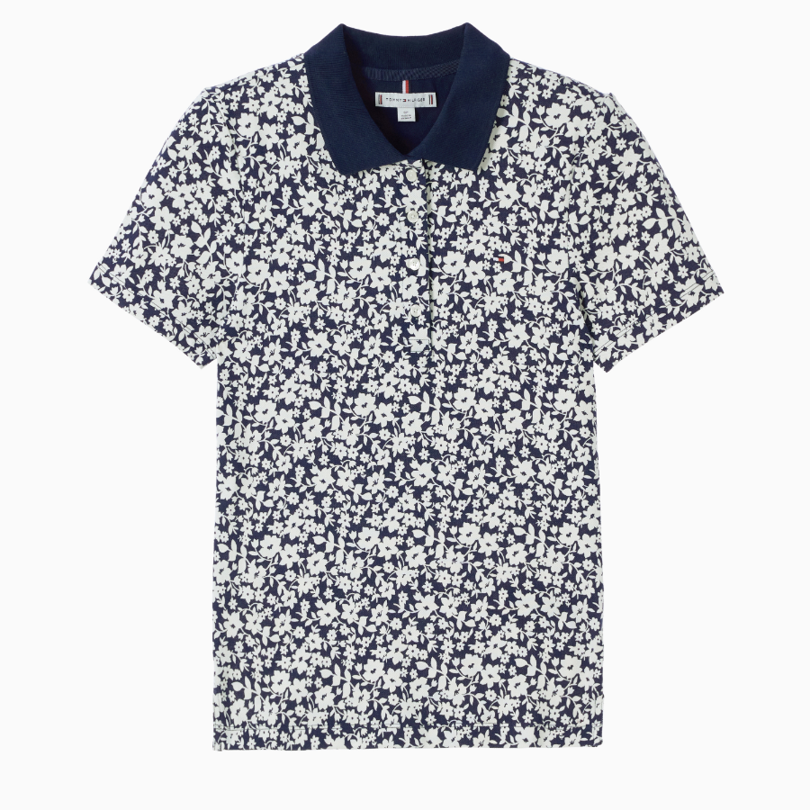 TOMMY HILFIGER [Official Headquarters] All-Over Pattern Polo Shirt