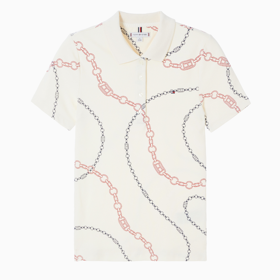 TOMMY HILFIGER [Official Headquarters] All-Over Pattern Polo Shirt