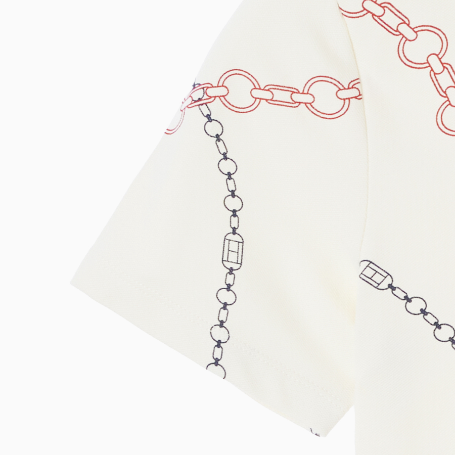 TOMMY HILFIGER [Official Headquarters] All-Over Pattern Polo Shirt