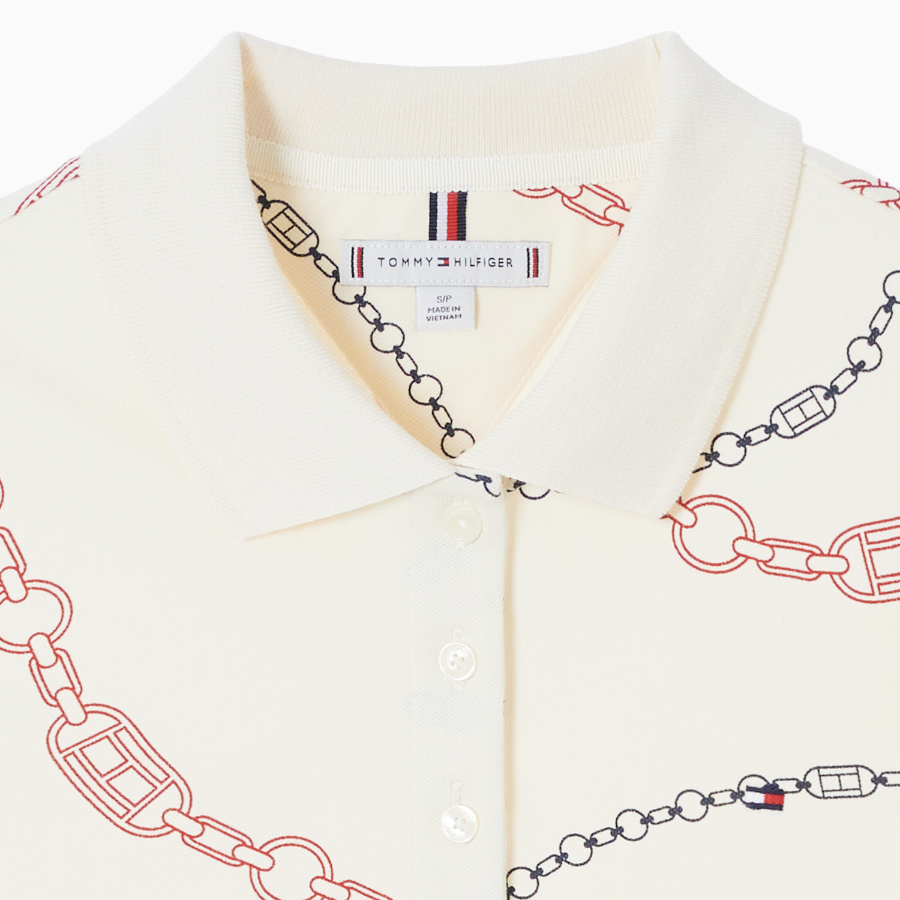 TOMMY HILFIGER [Official Headquarters] All-Over Pattern Polo Shirt