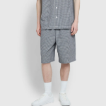 JAJU Seersucker Check 5-Part Pajama Set – Light Navy