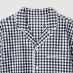 JAJU Seersucker 5-Part Pajama Set – Light Navy