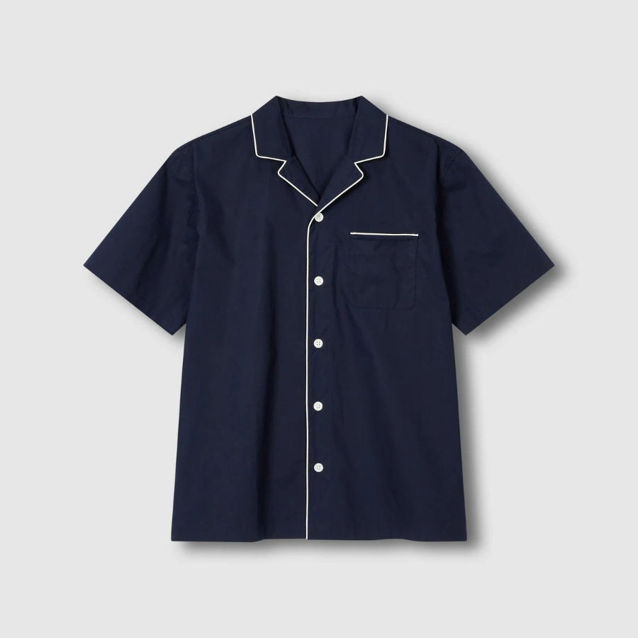 JAJU 60-Count Cotton 5-Part Pajama Set – Navy