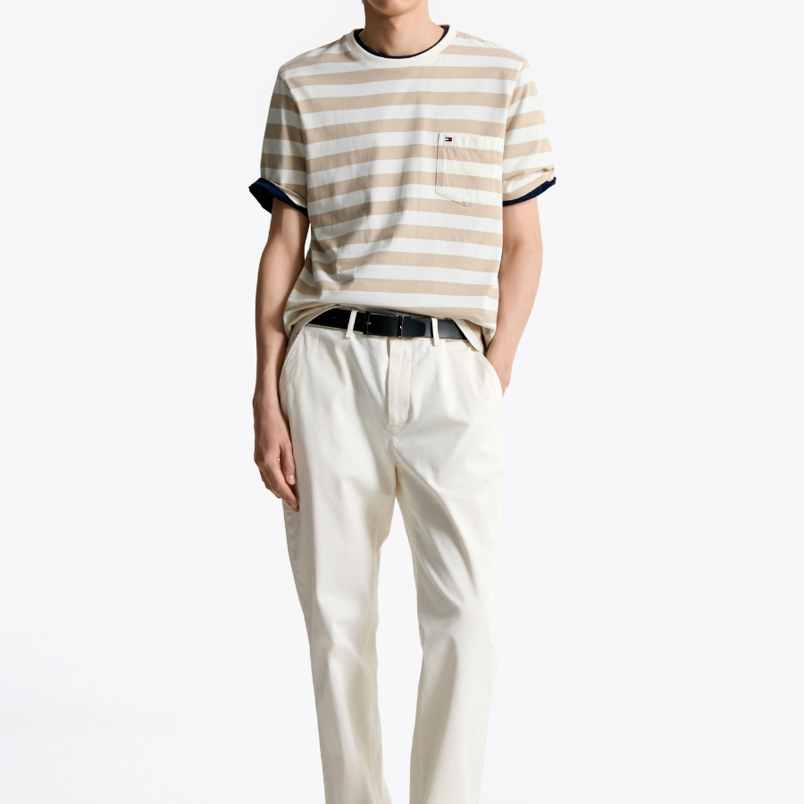 TOMMY HILFIGER [Official Headquarters] Stripe Pocket T-Shirt