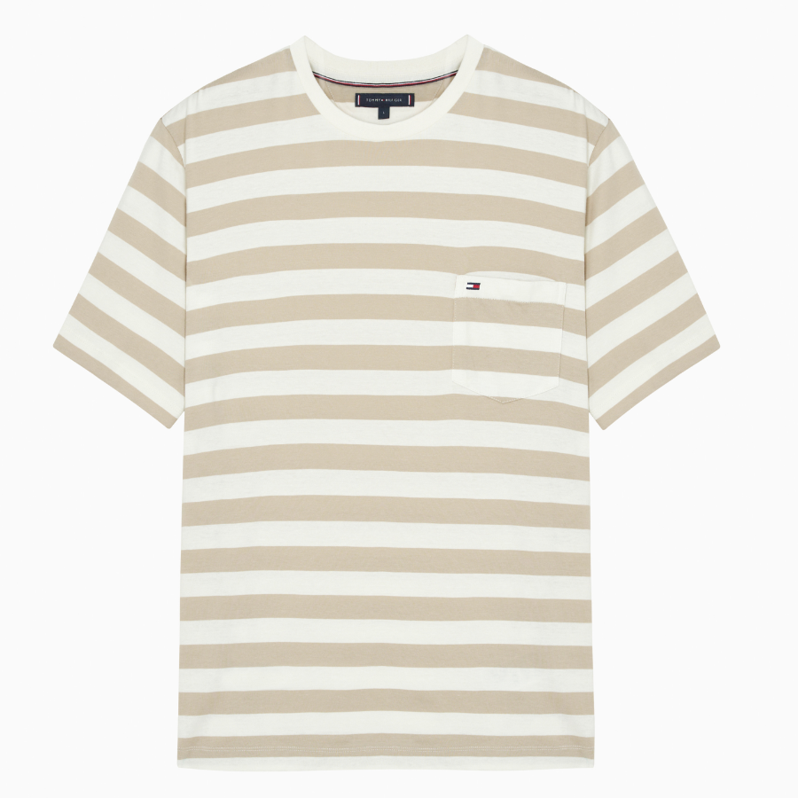 TOMMY HILFIGER [Official Headquarters] Stripe Pocket T-Shirt
