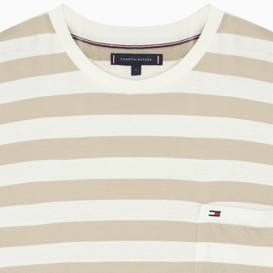 TOMMY HILFIGER [Official Headquarters] Stripe Pocket T-Shirt