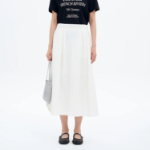 8 seconds Synthetic A-Line Long Skirt - White 8 seconds Synthetic A-Line Long Skirt - White