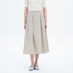 8 seconds Synthetic A-Line Long Skirt - Beige