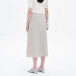 8 seconds Synthetic A-Line Long Skirt - Beige