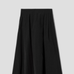 8 seconds Synthetic A-Line Long Skirt - Black