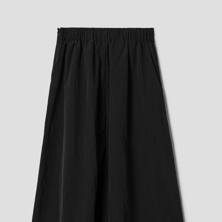 8 seconds Synthetic A-Line Long Skirt - Black