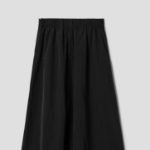 8 seconds Synthetic A-Line Long Skirt - Black