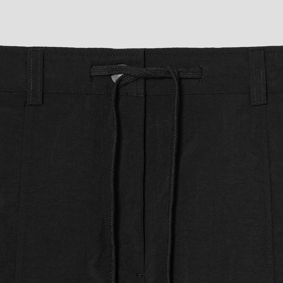 8 seconds Nylon Cargo Long Skirt - Black