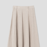 8 seconds Linen Flare Skirt - Beige