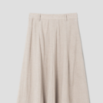 8 seconds Linen Flare Skirt - Beige
