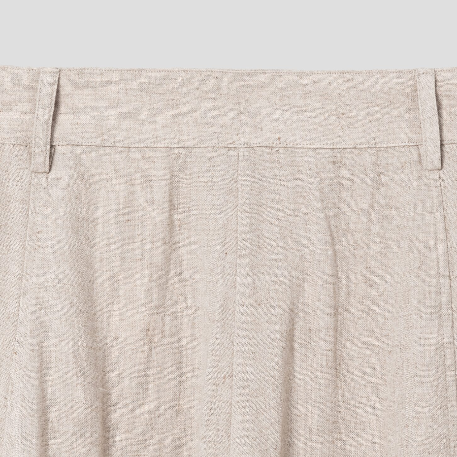 8 seconds Linen Flare Skirt - Beige