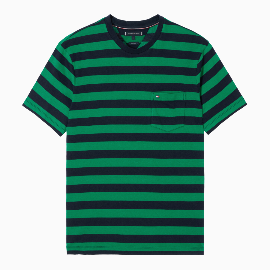 TOMMY HILFIGER [Official Headquarters] Stripe Pocket T-Shirt