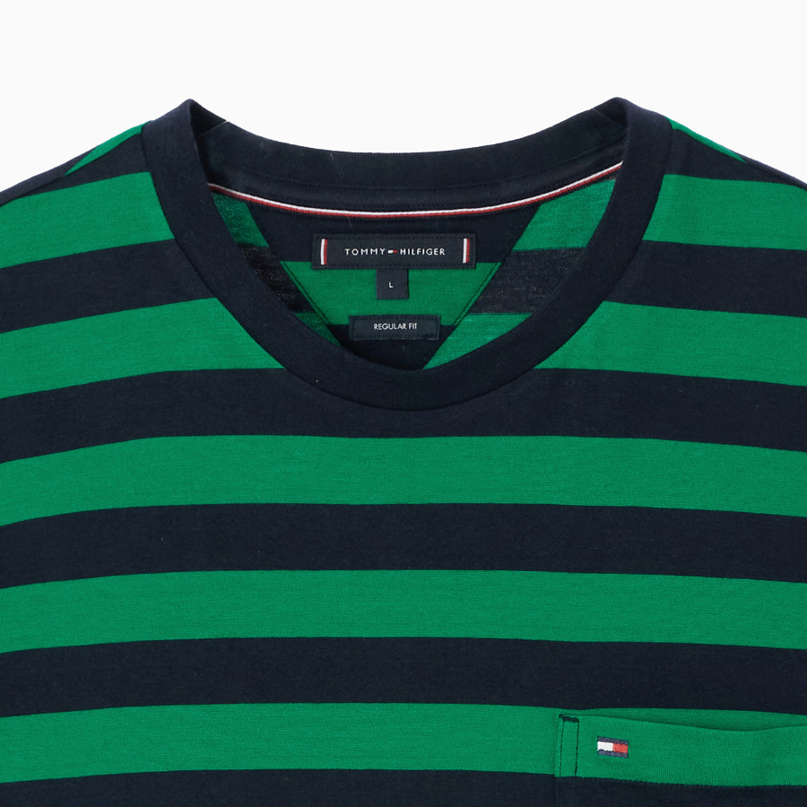 TOMMY HILFIGER [Official Headquarters] Stripe Pocket T-Shirt