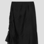 8 seconds Strap Layered Skirt - Black