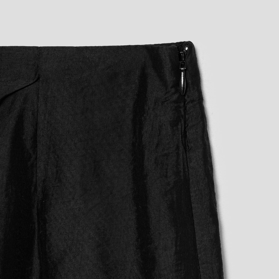 8 seconds Strap Layered Skirt - Black