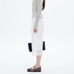 8 seconds Strap Layered Skirt - White