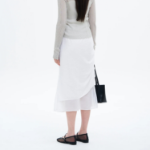 8 seconds Strap Layered Skirt - White