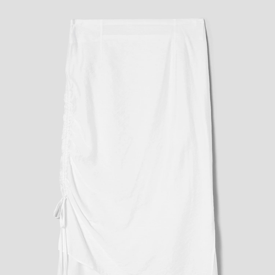 8 seconds Strap Layered Skirt - White